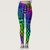 Twisted Checkers Multi by Kenneth Yoncich Leggings (Voorkant)