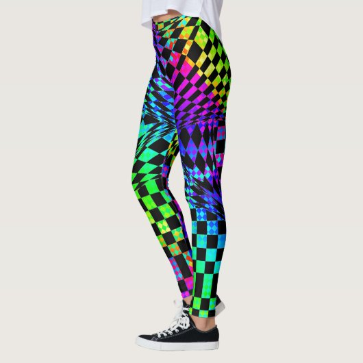 Twisted Checkers Multi by Kenneth Yoncich Leggings (Links)