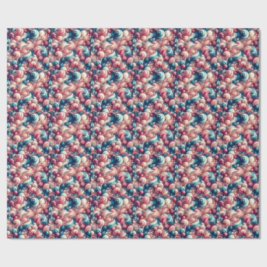 Twisted Cotton Snoep Cadeaupapier (Vlak)