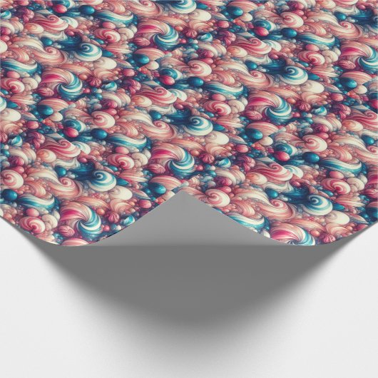 Twisted Cotton Snoep Cadeaupapier (Hoek)