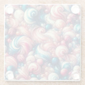 Twisted Cotton Snoep Glazen Onderzetter (Achterkant)