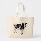 Twisted Cow-ontwerp Grote Tote Bag (Voorkant)