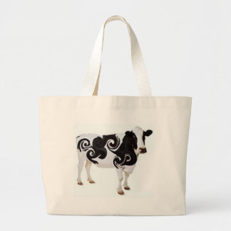 Twisted Cow-ontwerp Grote Tote Bag