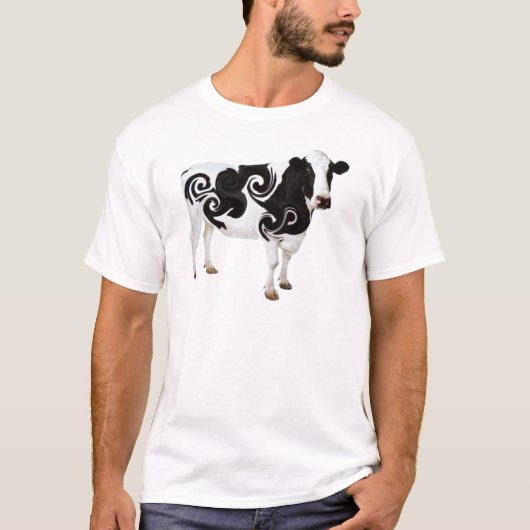 Twisted Cow-ontwerp T-shirt (Voorkant)