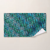 Twisted en wavy burlap sack mesh, groen cyaan bad handdoek (Handdoek)