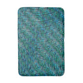Twisted en wavy burlap sack mesh, groen cyaan badmat (Voorkant Verticaal)