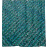 Twisted en wavy burlap sack mesh, groen cyaan douchegordijn (Voorkant)