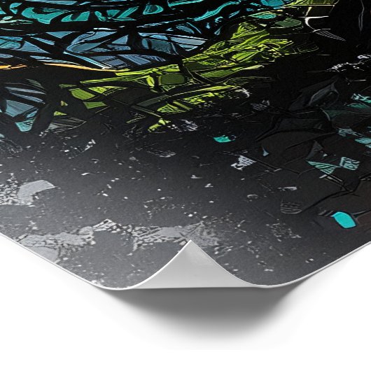 Twisted Enchanted Tree - Gotische fantasiekunst Poster (Hoek)