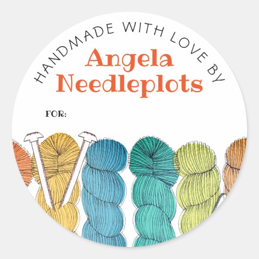 Twisted garen breinaalden handgemaakt door label (Voorkant)