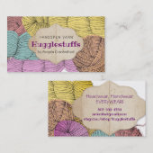 Twisted garen hank breien visitekaartje (Voorkant / Achterkant)