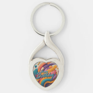 Twisted Heart Happy Birthday Sleutelhanger