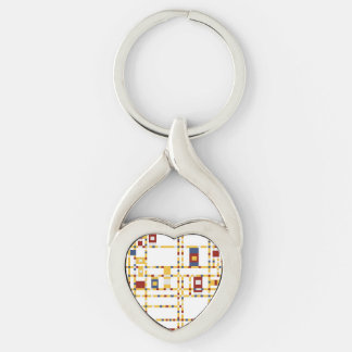 Twisted Heart Metal Sleutelhanger