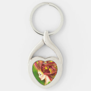 Twisted Heart Metal Sleutelhanger vlinder
