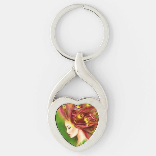 Twisted Heart Metal Sleutelhanger vlinder (Voorkant)