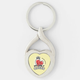Twisted Heart Sleutelhanger: Mijn enige koningin ( Sleutelhanger