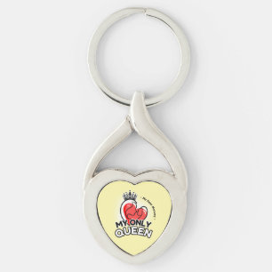 Twisted Heart Sleutelhanger: Mijn enige koningin ( Sleutelhanger