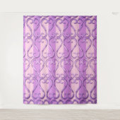 Twisted Hearts roze & Paarse achtergrond fotografi Wandkleed (Voorkant)