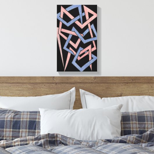 Twisted Hues Canvas (Insitu (Slaapkamer))