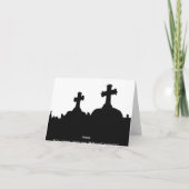 Twisted humor cemetery silhouet verjaardag kaart (Achterkant)
