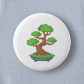 Twisted Japanese Bonsai Tree Ronde Button 5,7 Cm