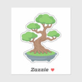 Twisted Japanese Bonsai Tree Sticker (Vel)