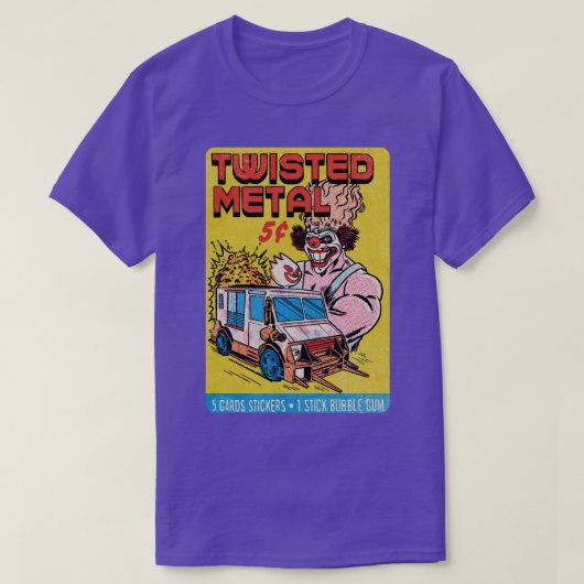 Twisted Metal Bubble Gum kaart fan art T-shirt (Design voorkant)