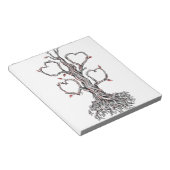 Twisted Oak Tree Heart Branch Tattoo Notitieblok (Schuin)