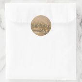 Twisted Pearls Wedding Envelope Seal Ronde Sticker (Tas)