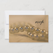Twisted Pearls Wedding RSVP Response Kaart (Voorkant)
