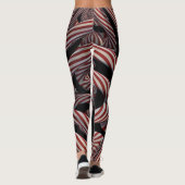 Twisted pepermunt vakantie fractal Leggings (Achterkant)