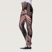 Twisted pepermunt vakantie fractal Leggings (Links)