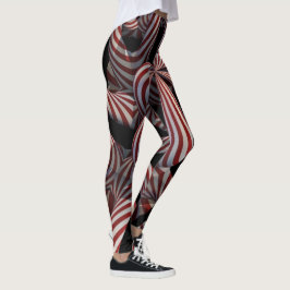 Twisted pepermunt vakantie fractal Leggings