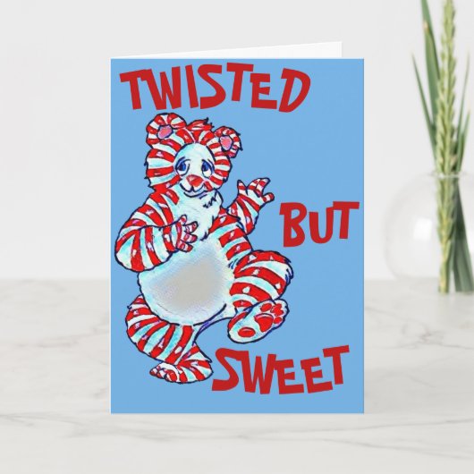 Twisted Peppermint Polar Beer Feestdagen Kaart (Voorkant)
