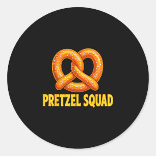 Twisted pretzel liefhebbers squad ronde sticker