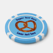 Twisted Pretzel Salty Snack Food - tekst aan beide Poker Chips (Enkel)