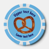 Twisted Pretzel Salty Snack Food - tekst aan beide Poker Chips (Voorkant)