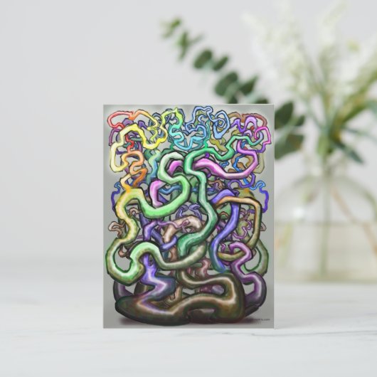 Twisted Rainbow-wijnstokken Briefkaart (Staand voorkant)