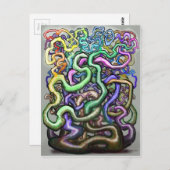 Twisted Rainbow-wijnstokken Briefkaart (Voorkant / Achterkant)