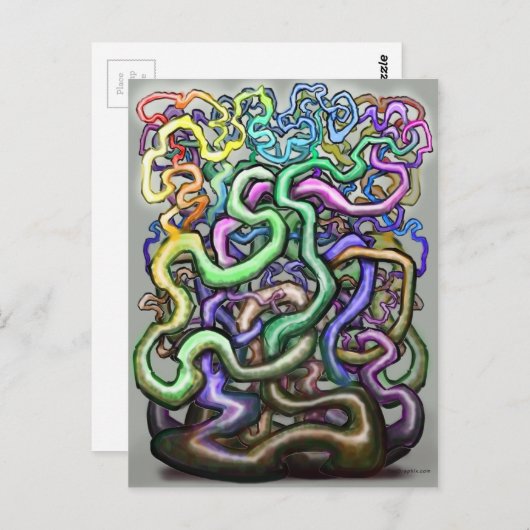 Twisted Rainbow-wijnstokken Briefkaart (Voorkant / Achterkant)