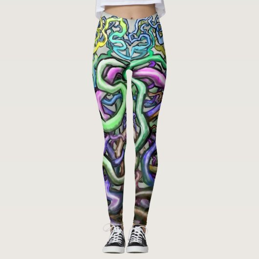 Twisted Rainbow-wijnstokken Leggings (Voorkant)