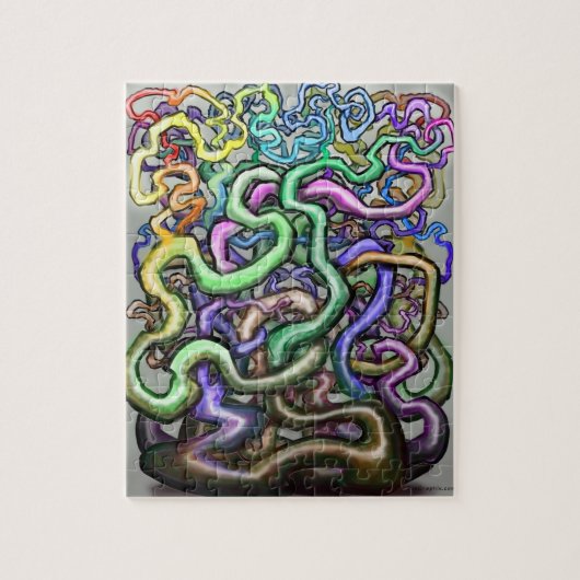 Twisted Rainbow-wijnstokken Legpuzzel (Verticaal)