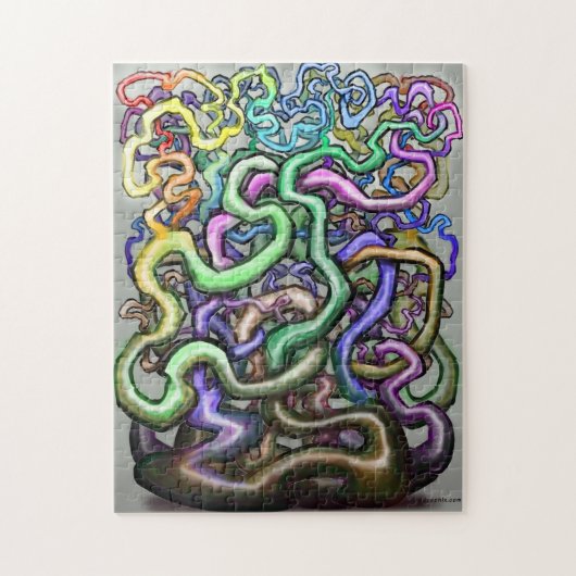 Twisted Rainbow-wijnstokken Legpuzzel (Verticaal)