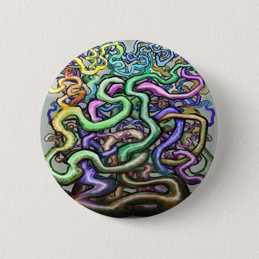 Twisted Rainbow-wijnstokken Ronde Button 5,7 Cm (Voorkant)