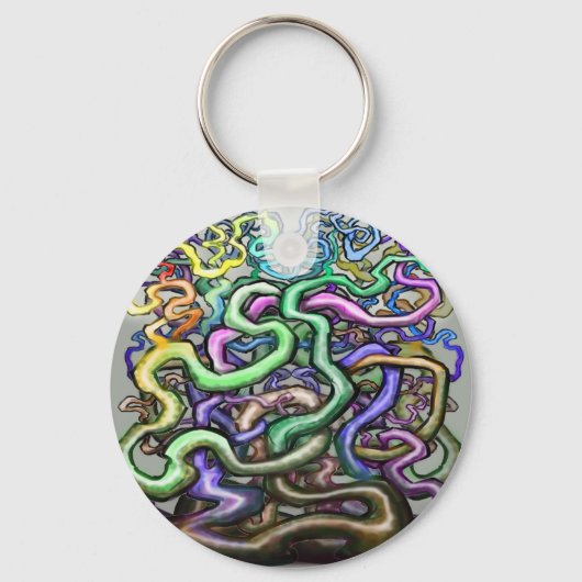 Twisted Rainbow-wijnstokken Sleutelhanger (Voorkant)