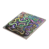 Twisted Rainbow-wijnstokken Tegeltje (Zijkant)