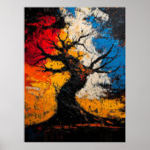 Twisted Resilience – Expressionistische Abstracte Poster (Voorkant)