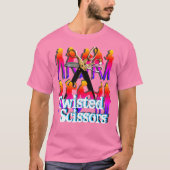 Twisted Scissors Dancing Dames Scrapbook T-shirt (Voorkant)