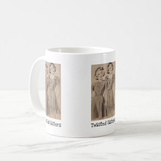 Twisted Sisters Koffiemok (Voorkant links)