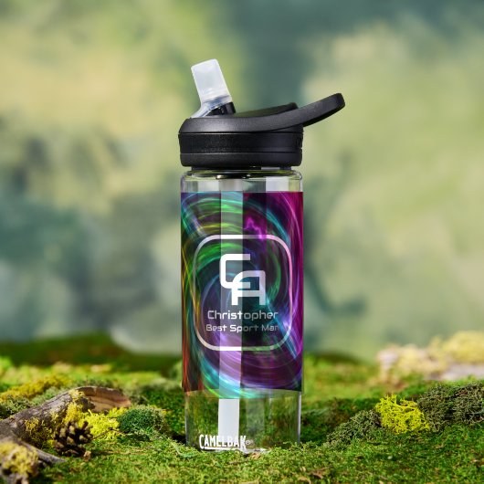 Twisted Smoke Monogram Aqua Waterfles (Buiten)