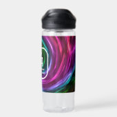 Twisted Smoke Monogram Aqua Waterfles (Achterkant)